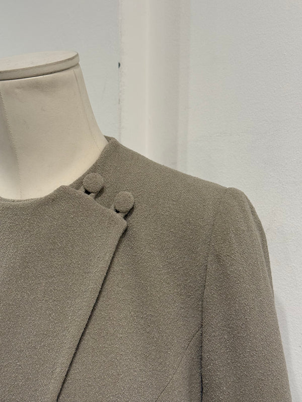 2000s Giorgio Armani greige minimalist coat