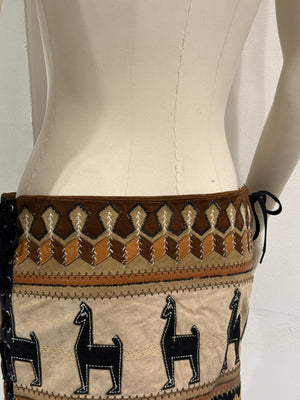 S/S2004 Dolce & Gabbana runway leather mini skirt