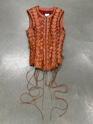 A/W2002 Plein Sud by Fayçal Amor lace-up vest