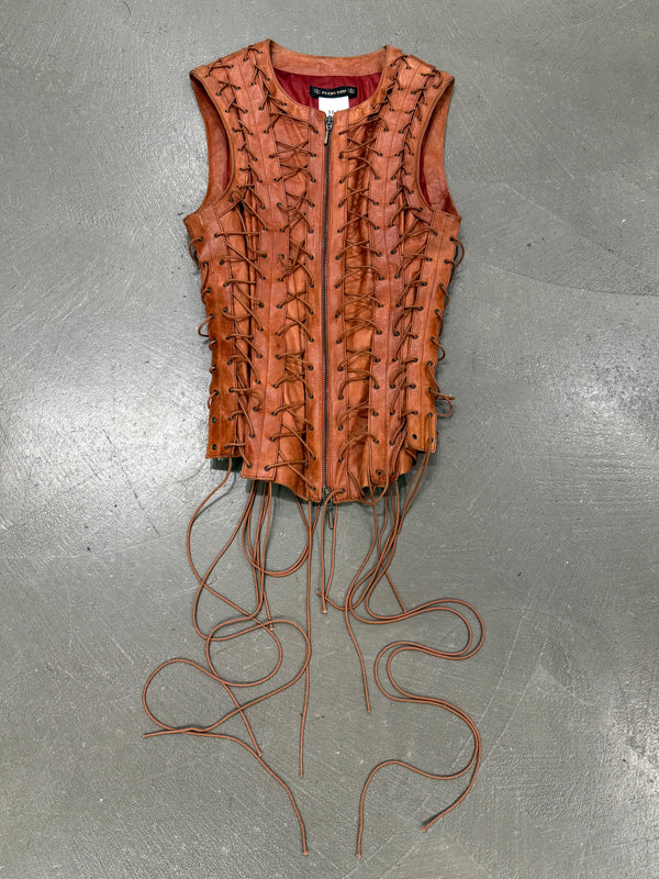 A/W2002 Plein Sud by Fayçal Amor lace-up vest