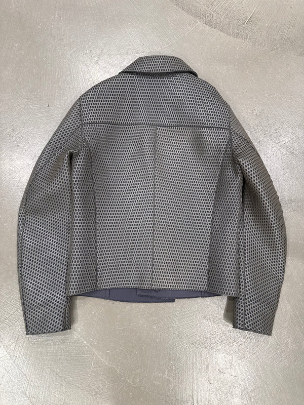 A/W2013 Emporio Armani runway laser cut leather jacket