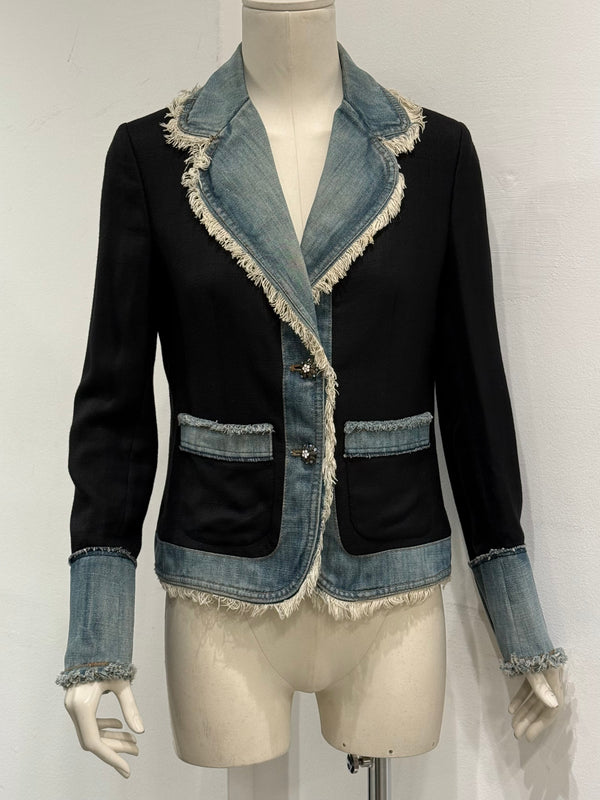 2000s Dolce & Gabbana hybrid jacket with jewels