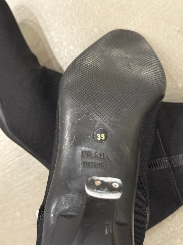 1999 Prada nylon heeled boots