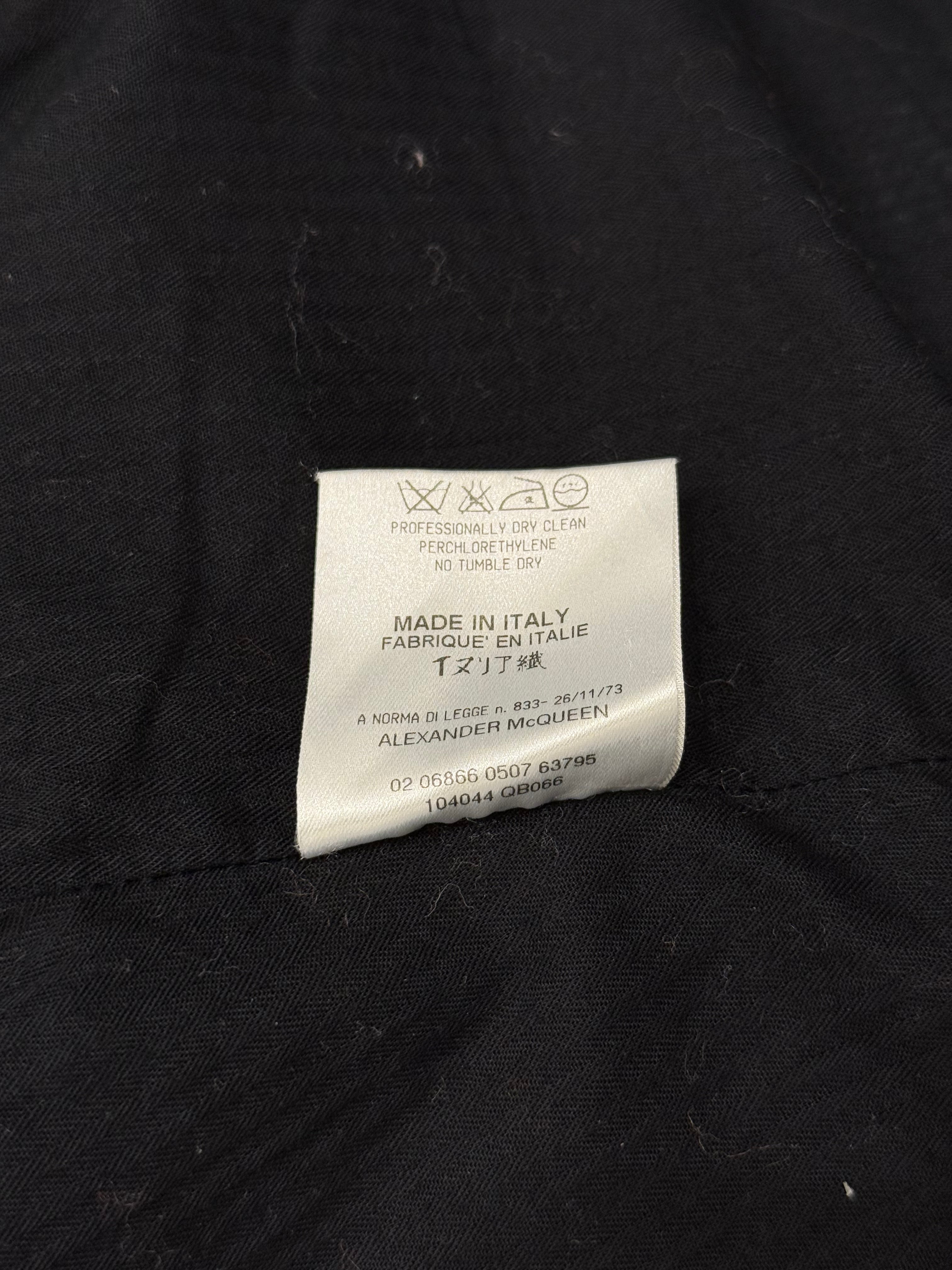 A/W2002 Alexander McQueen runway corseted denim jacket