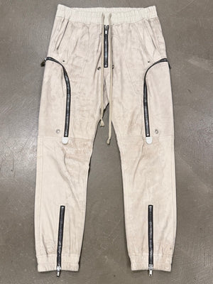SS2021 Rick Owens “Phlegeton” distressed leather Bauhaus Cargo Pants