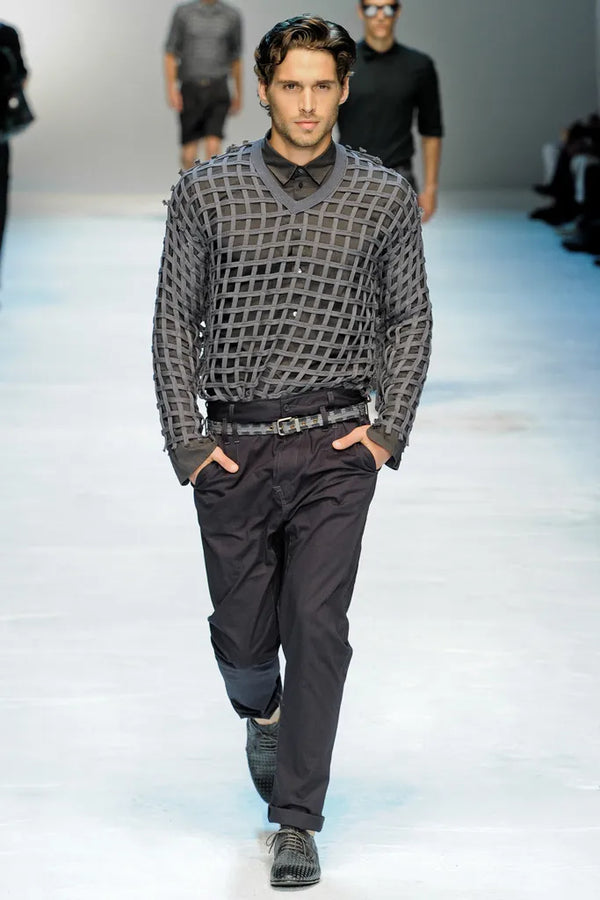 S/S2012 Dolce & Gabbana layered net grid top