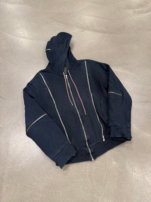 A/W2003 Dolce & Gabbana multi zipper hooded jacket