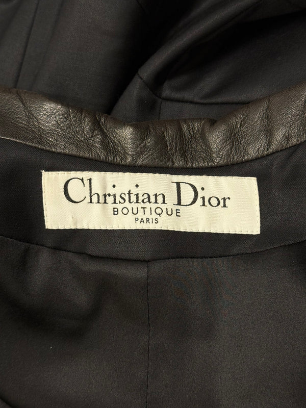 2003 Christian Dior by Galliano leather collar blazer