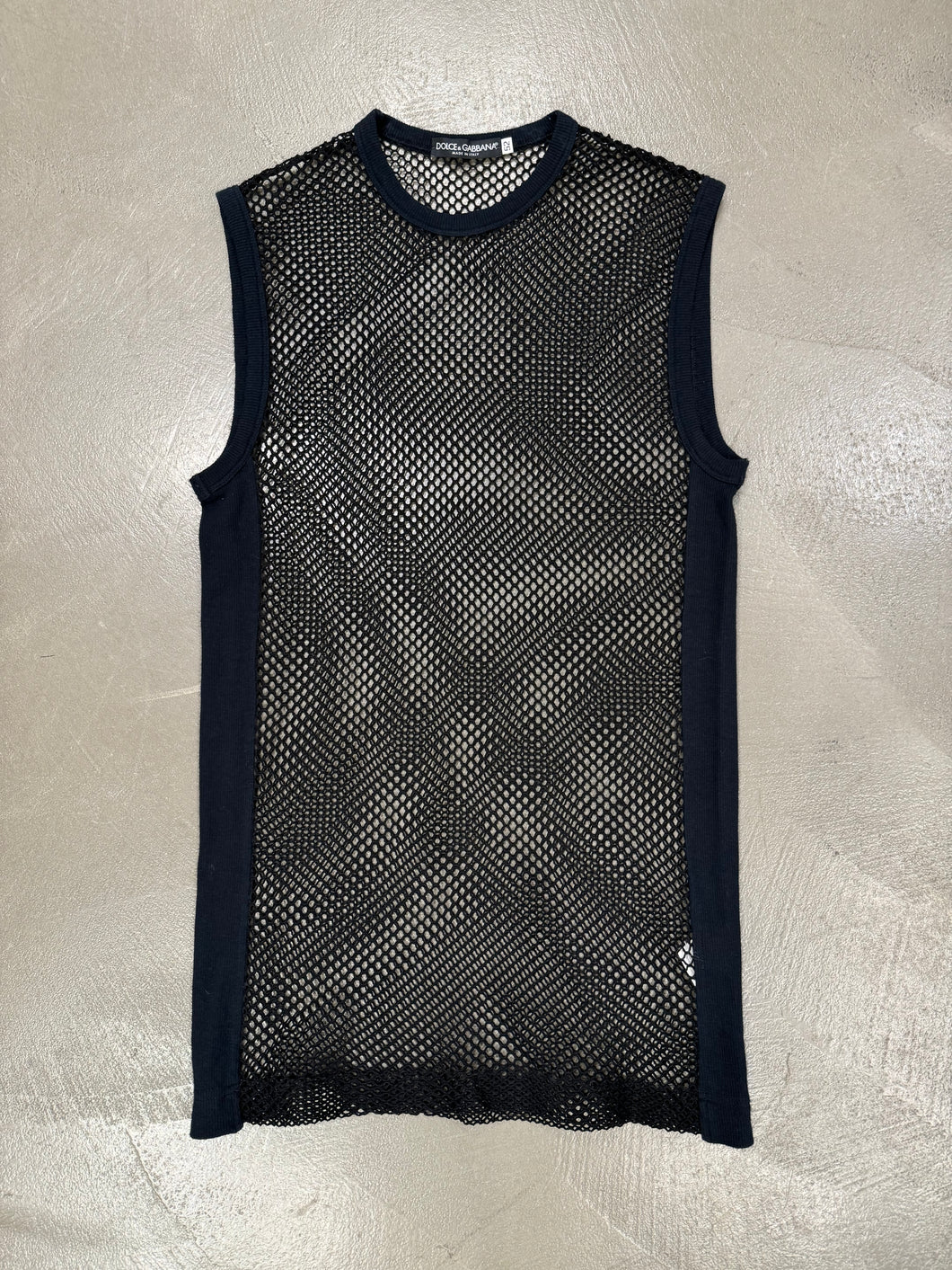 S/S2003 Dolce & Gabbana fishnet tank top