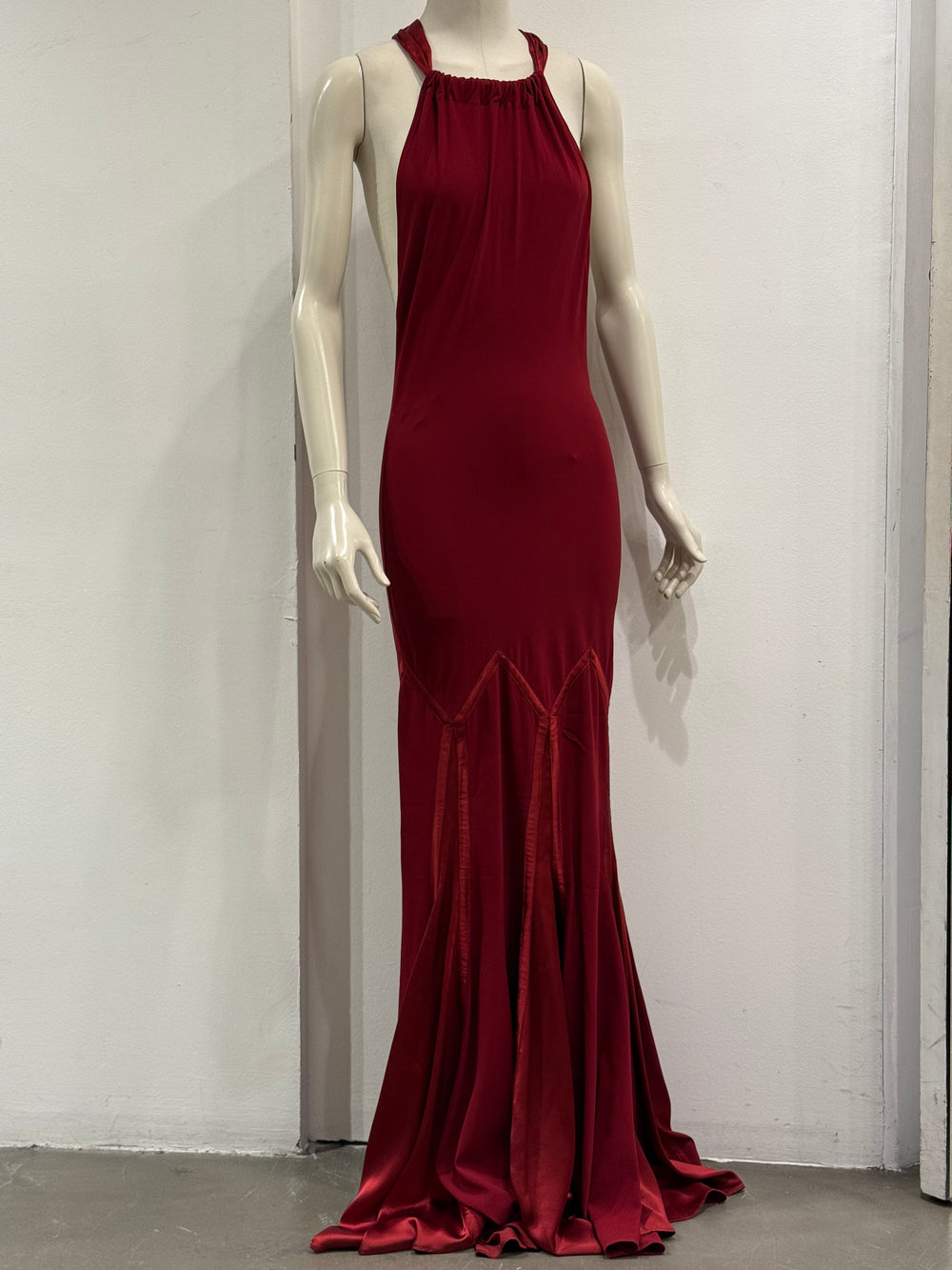 F/W2004 Roberto Cavalli halter-neck mermaid dress