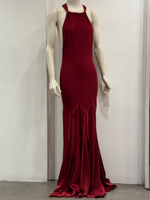 F/W2004 Roberto Cavalli halter-neck mermaid dress