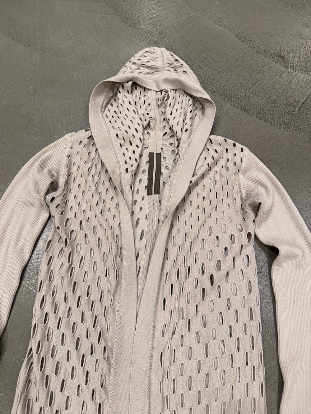 S/S2008 Rick Owens “Creatch” holed long cardigan