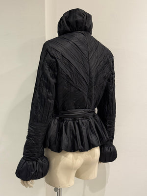 2000s Roberto Cavalli nylon belted puffer jacket