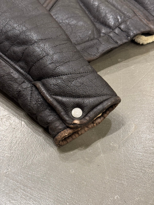 1990s Armani shearling aviator bomber jacket