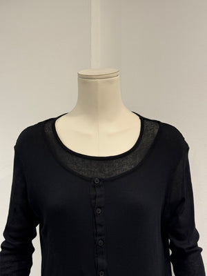 Ann Demeulemeester layered cotton long sleeve top