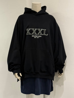 2022 Balenciaga by Demna XXXL oversized double layer hoodie