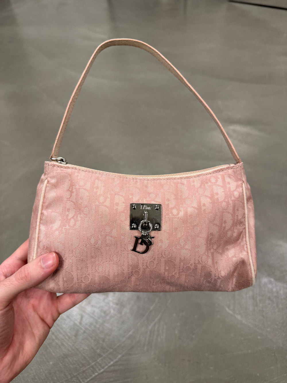 Dior monogram rose hand bag