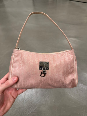 Dior monogram rose hand bag