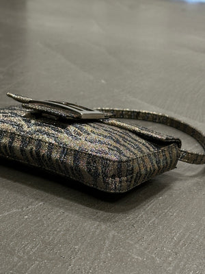 2000s Fendi mini Baguette bag with Shimmering Finish