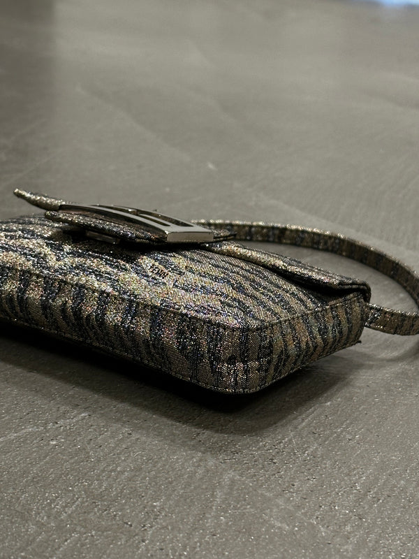 2000s Fendi mini Baguette bag with Shimmering Finish
