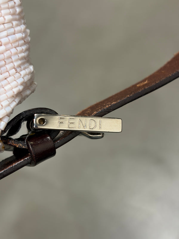 2000 Fendi limited edition embossed hand-beaded Baguette bag