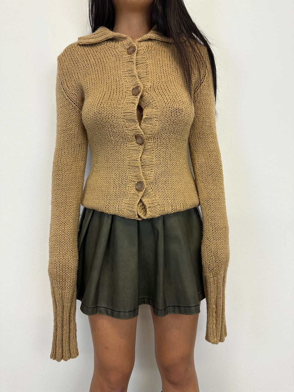 2000s D&G elongated sleeves mohair cardigan