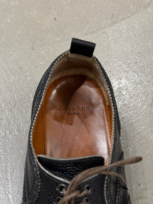 2010s Givenchy by Riccardo Tisci metal seam derby shoes