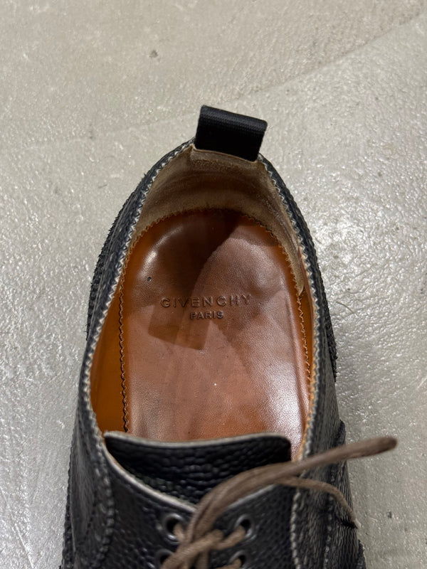 2010s Givenchy by Riccardo Tisci metal seam derby shoes