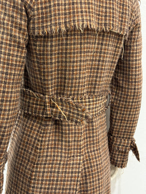 A/W2004 Junya Watanabe distressed tweed runway coat