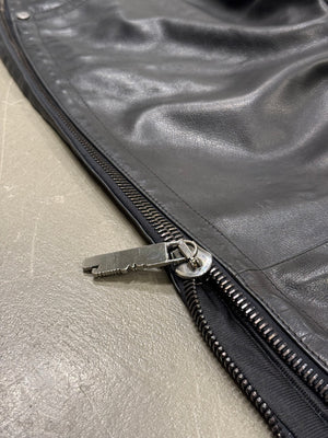 1990s Dirk Bikkembergs full zipper leather pants