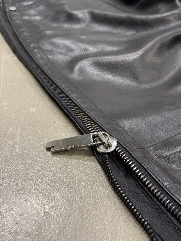 1990s Dirk Bikkembergs full zipper leather pants