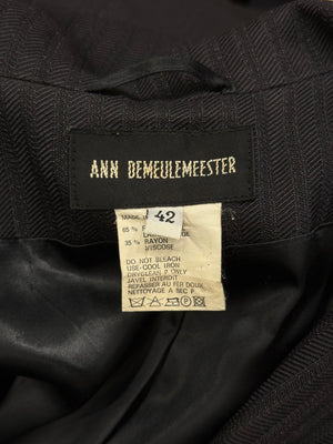 2000s Ann Demeulemeester pinstripe tailored blazer