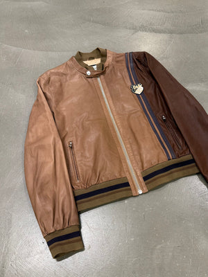 2000s Dolce & Gabbana leather biker bomber jacket