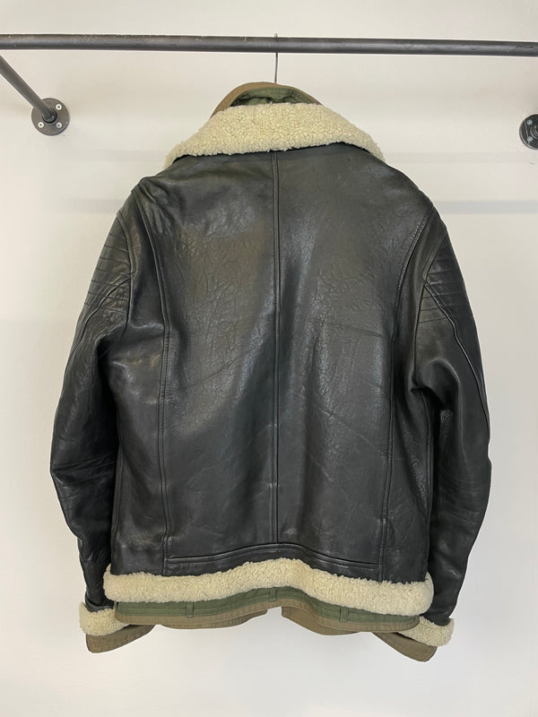 AW2005 Dolce & Gabbana hybrid military shearling jacket