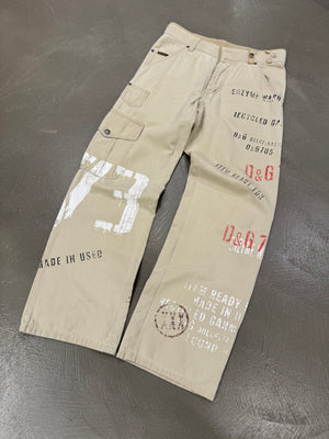 SS2005 Dolce & Gabbana “recycled garment” graffiti cargo pants