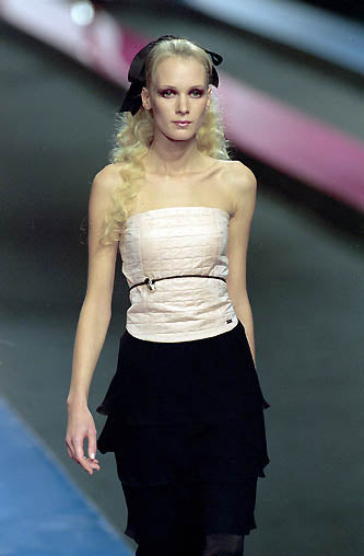 S/S2000 Chanel runway padded set top & skirt