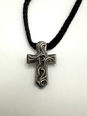 Chrome Hearts vulcanic cross necklace