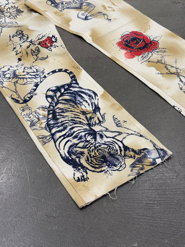 2003 Roberto Cavalli iconic tattoo jeans