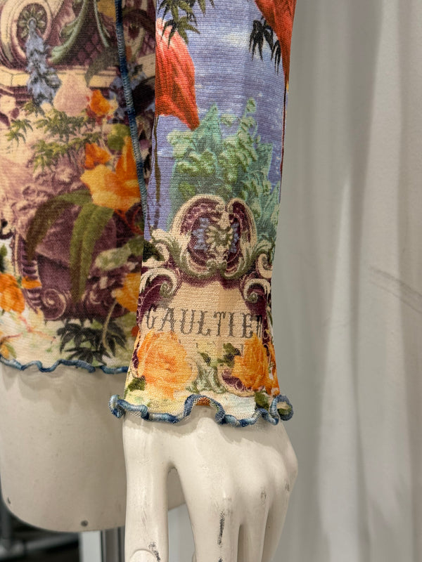 S/S1999 Jean Paul Gaultier flamingo tropical dress