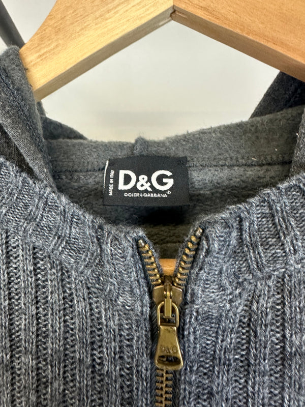 AW2003 Dolce & Gabbana bondage wool knit hoodie