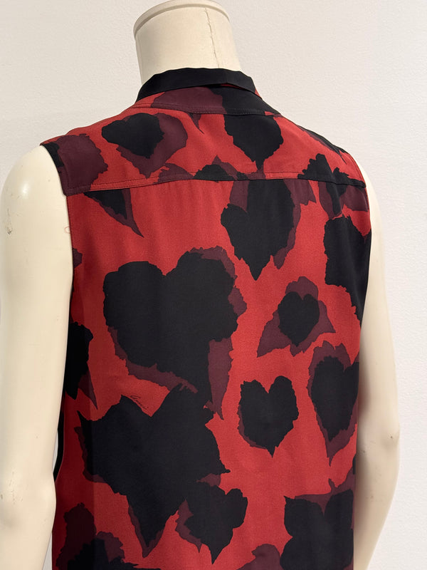 2010s Gucci sleeveless bow-tie blouse
