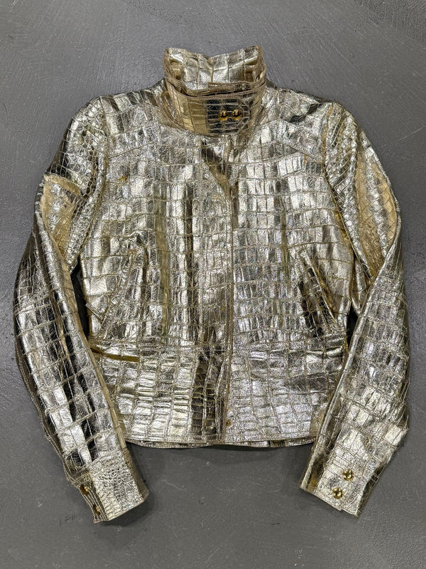 S/S2010 Gucci by Frida Giannini runway real alligator biker jacket