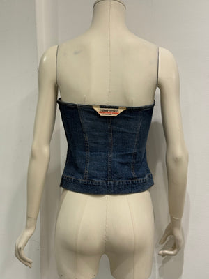 2000s Dolce & Gabbana denim pocket corset