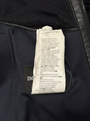 2014 Emporio Armani laser cut leather jacket