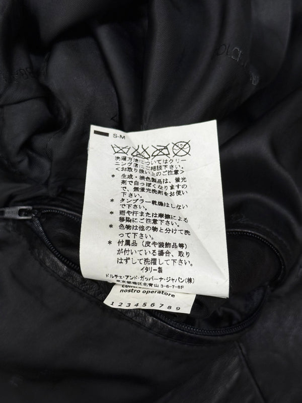 2000s Dolce & Gabbana leather bomber jacket