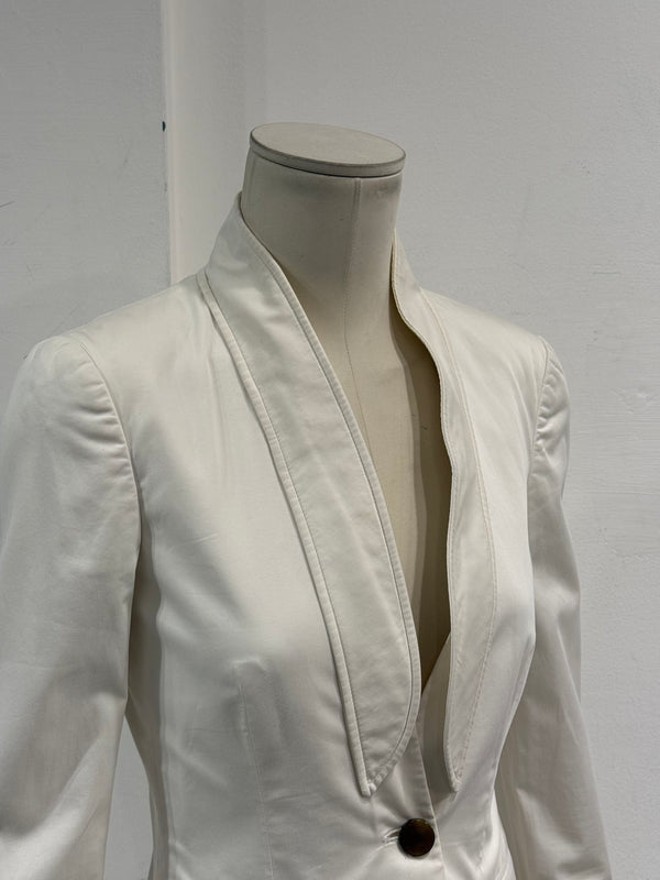 2004 Gucci white fitted blazer