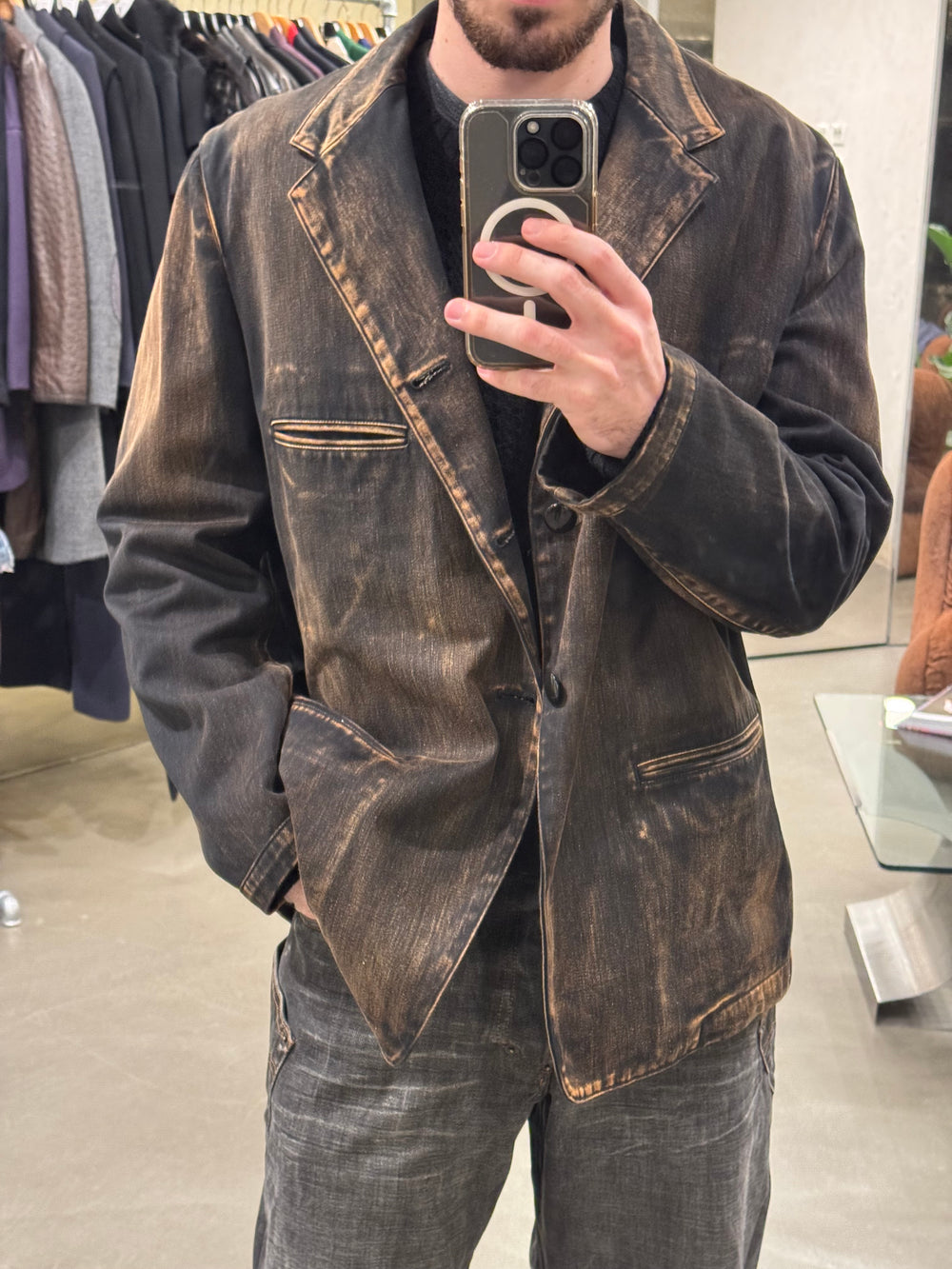2002 Yohji Yamamoto faded cotton jacket
