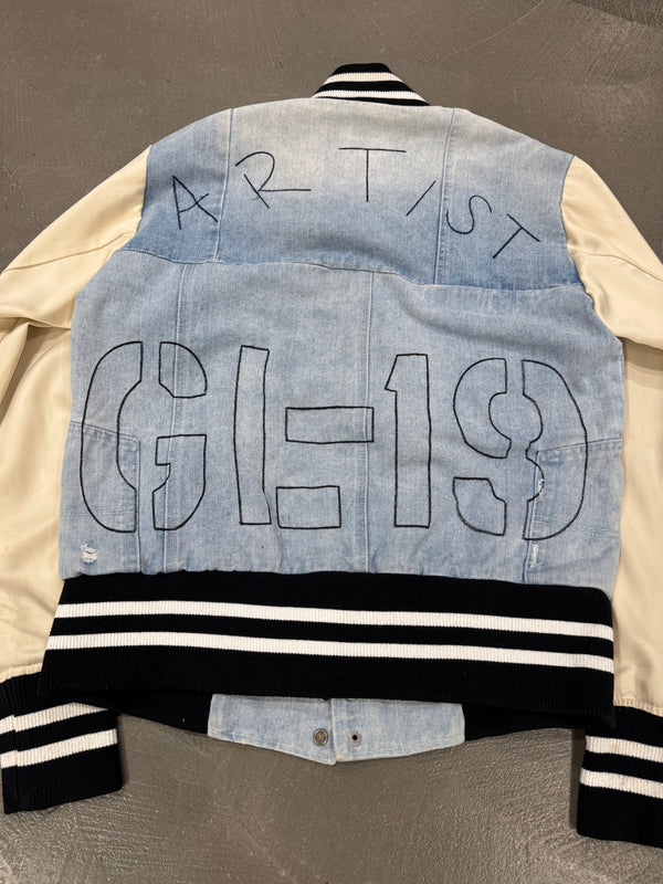 2019 Greg Lauren deconstructed varsity jacket