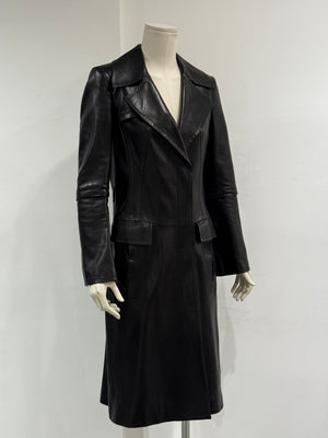 2004 Gucci by Tom Ford leather trench coat