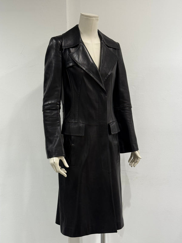 2004 Gucci by Tom Ford leather trench coat